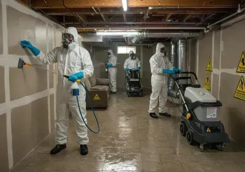 Basement Moisture Removal and Structural Drying process in Loxahatchee Groves, FL